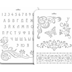 "Шрифты и виньетки" трафареты А4 Event Design
